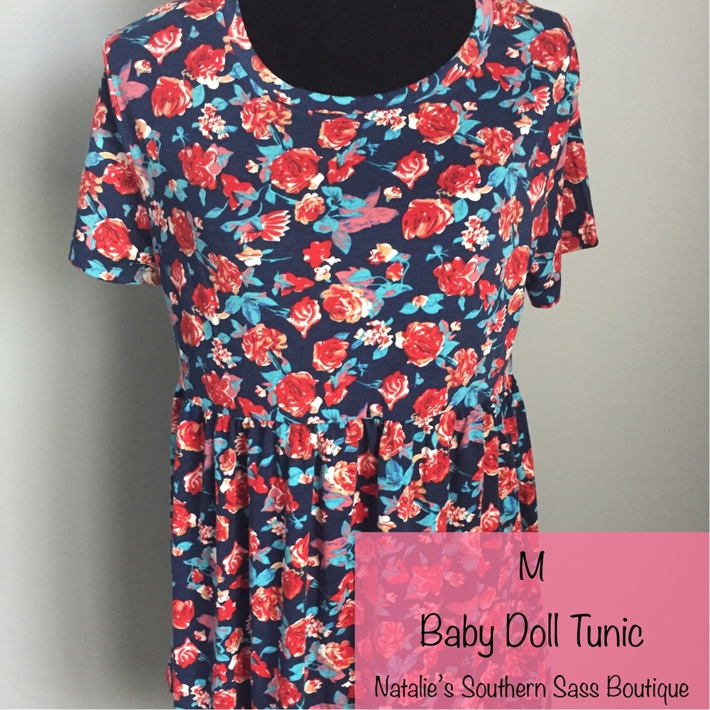 Short sleeve baby doll tunic